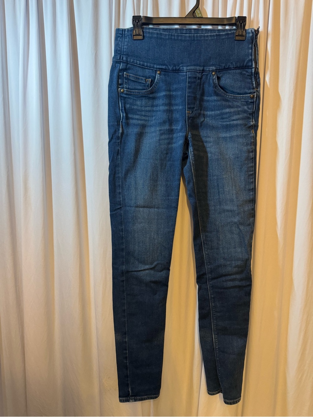 SPANX Dark Wash High-Rise Skinny Jeans